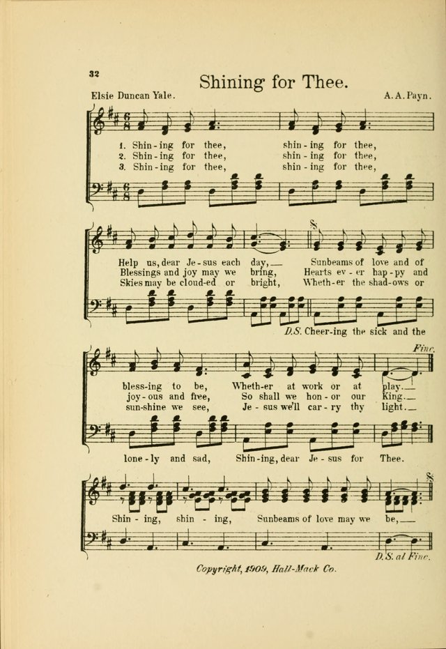 Songs for Little Singers: A Collection of easy pieces for Beginners and Primary Departments of the Sunday School and for use at home page 32