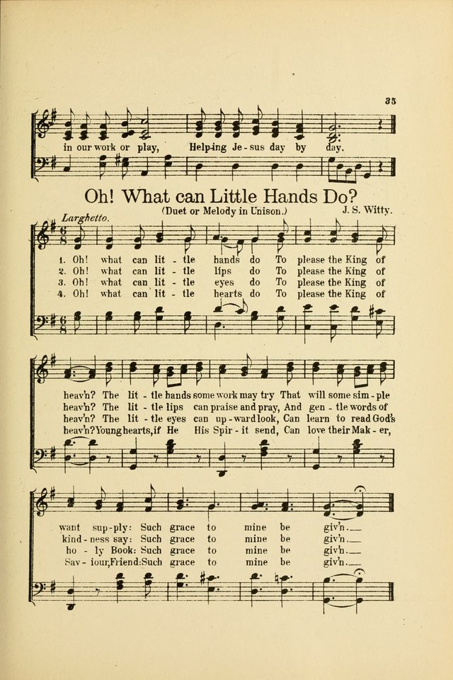 Songs for Little Singers: A Collection of easy pieces for Beginners and Primary Departments of the Sunday School and for use at home page 35