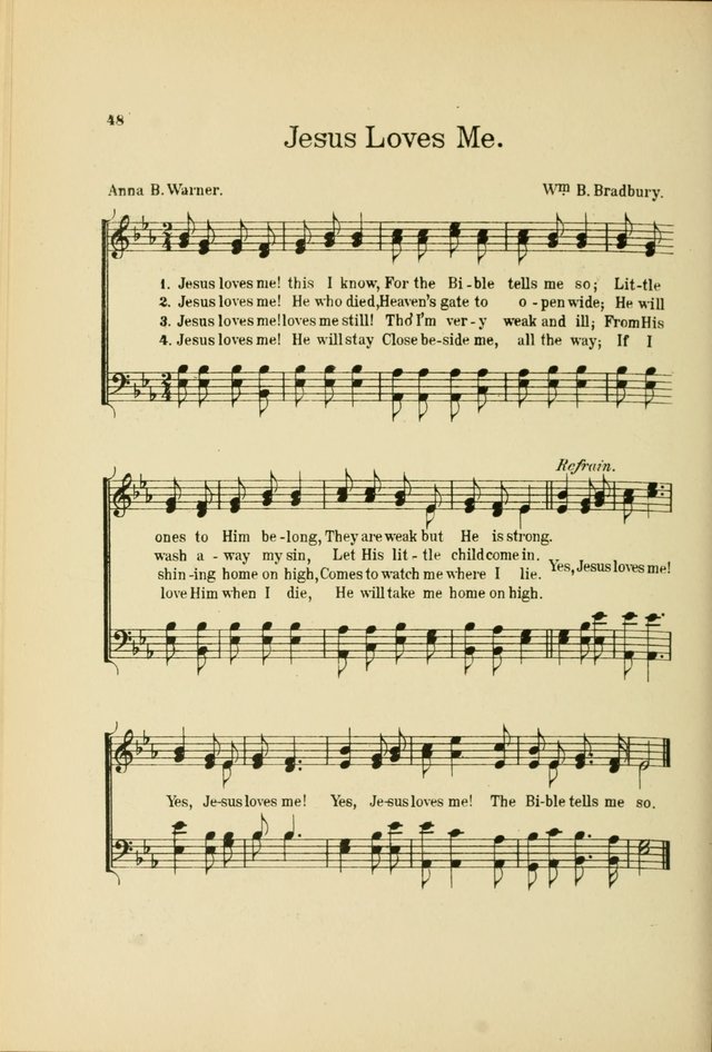 Songs for Little Singers: A Collection of easy pieces for Beginners and Primary Departments of the Sunday School and for use at home page 48