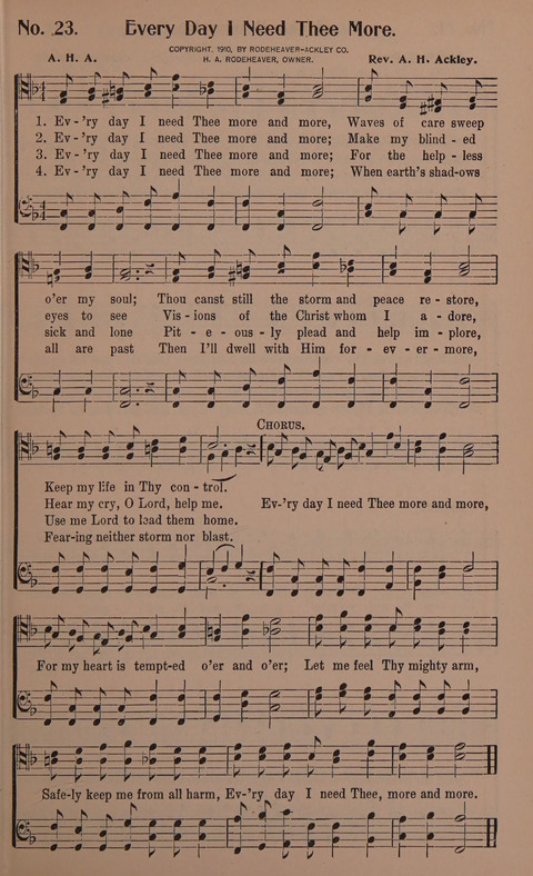 Songs for Men: A Collection of Gospel Songs for Male Quartets and Choruses page 23
