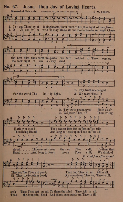 Songs for Men: A Collection of Gospel Songs for Male Quartets and Choruses page 67