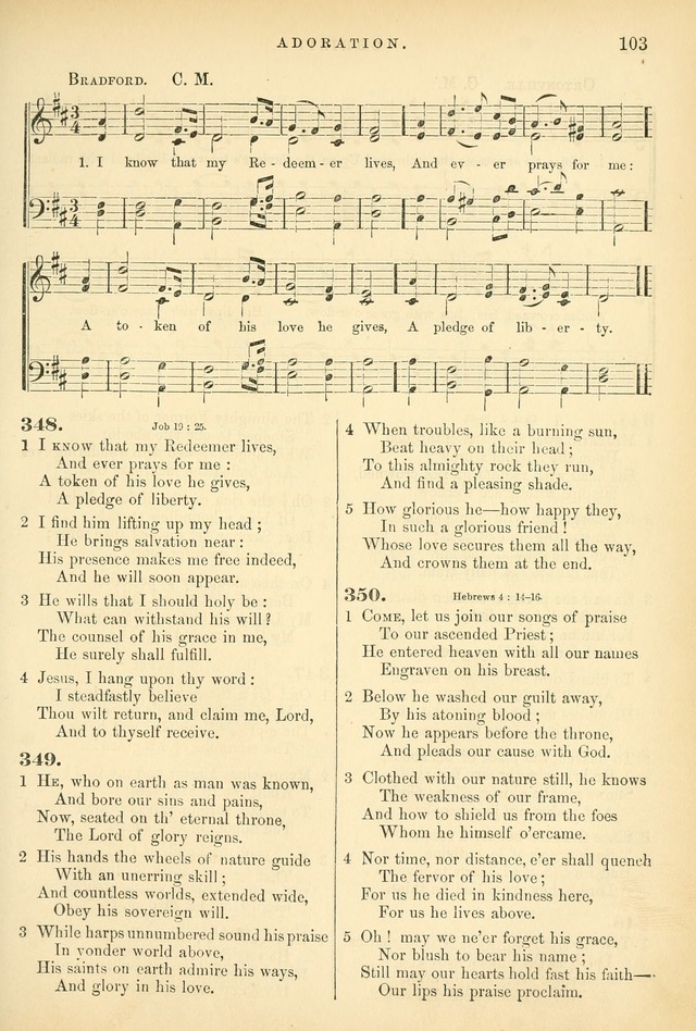 Songs for the Sanctuary, or Hymns and Tunes for Christian Worship page 103