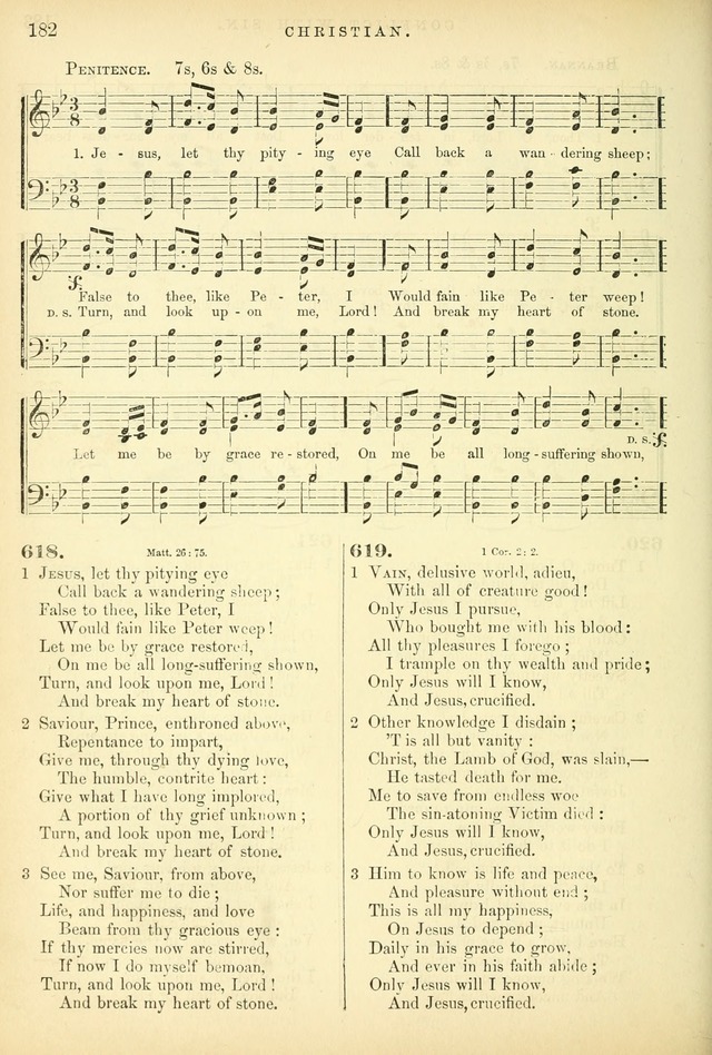Songs for the Sanctuary, or Hymns and Tunes for Christian Worship page 182