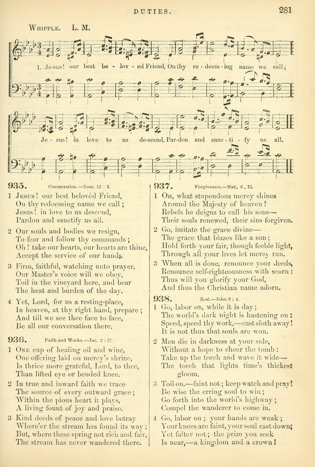 Songs for the Sanctuary, or Hymns and Tunes for Christian Worship page 281