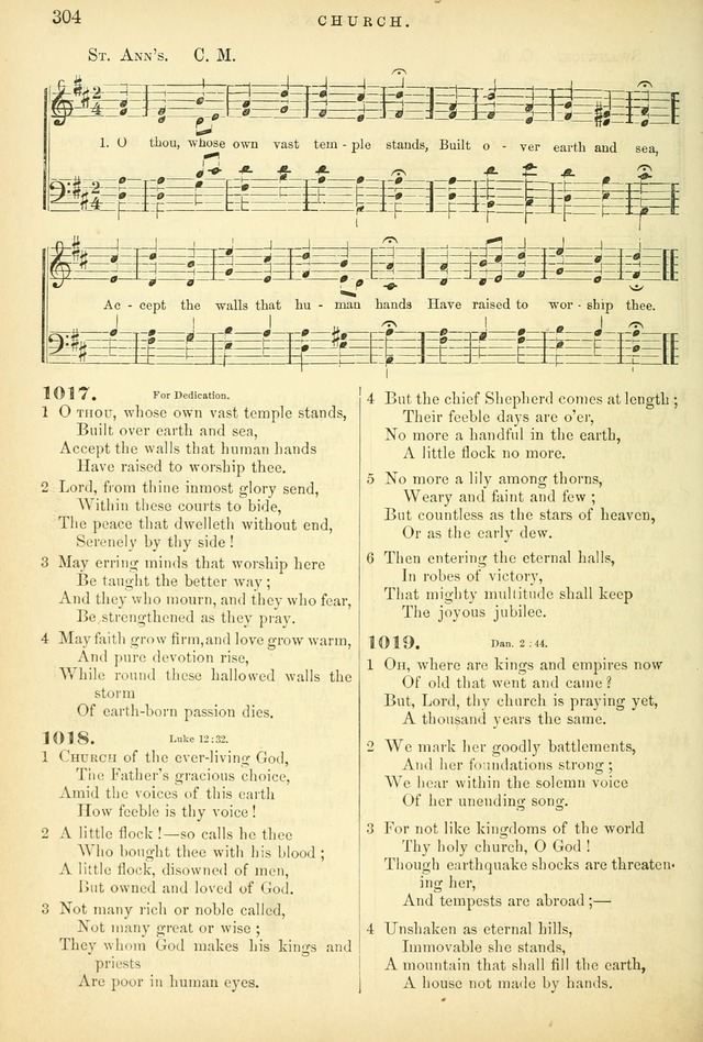 Songs for the Sanctuary, or Hymns and Tunes for Christian Worship page 304
