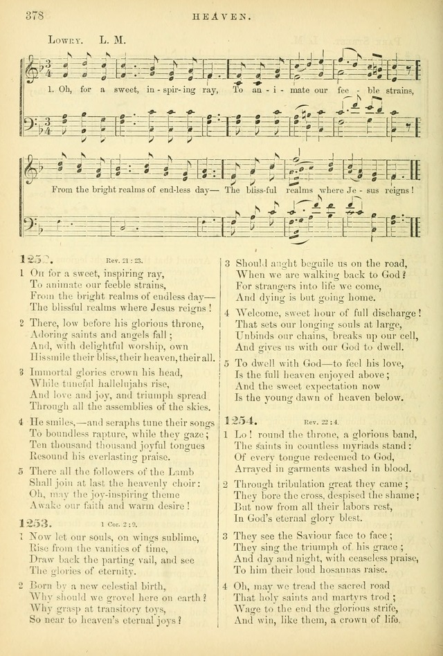 Songs for the Sanctuary, or Hymns and Tunes for Christian Worship page 378