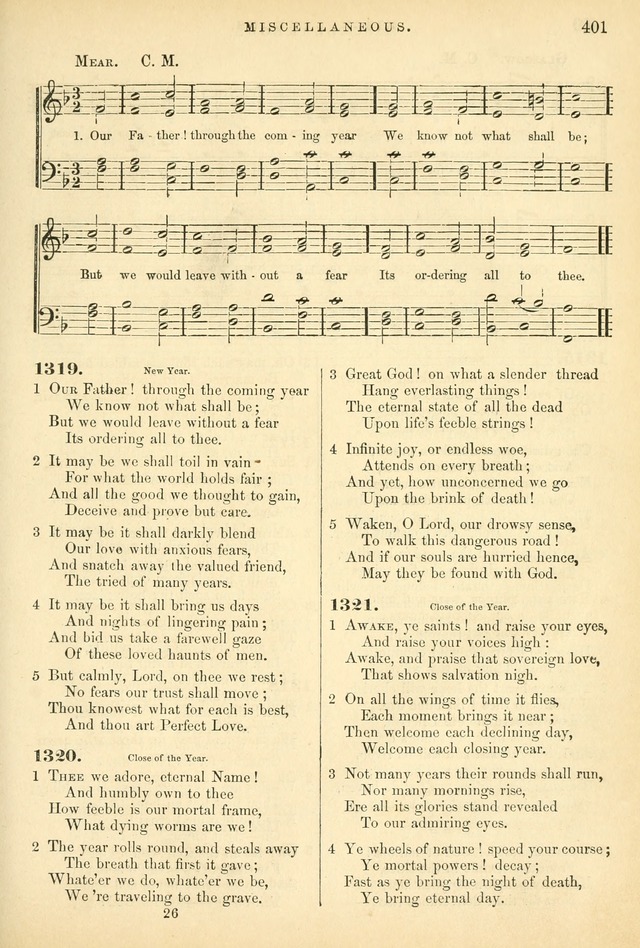 Songs for the Sanctuary, or Hymns and Tunes for Christian Worship page 401