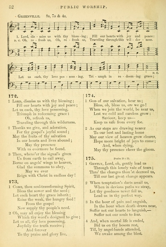 Songs for the Sanctuary, or Hymns and Tunes for Christian Worship page 52
