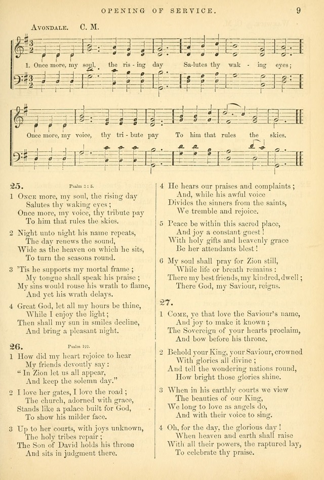 Songs for the Sanctuary, or Hymns and Tunes for Christian Worship page 9