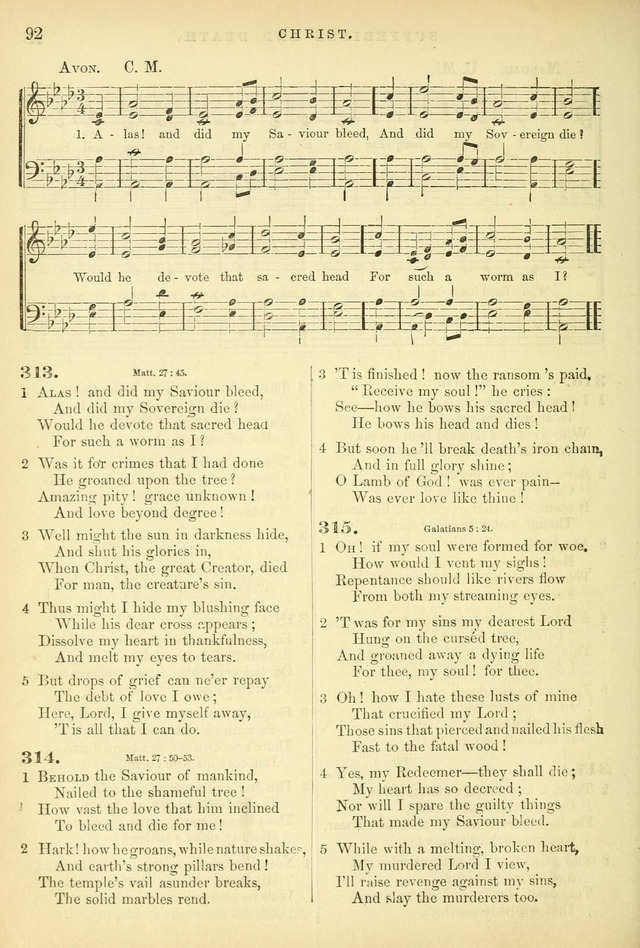 Songs for the Sanctuary, or Hymns and Tunes for Christian Worship page 92