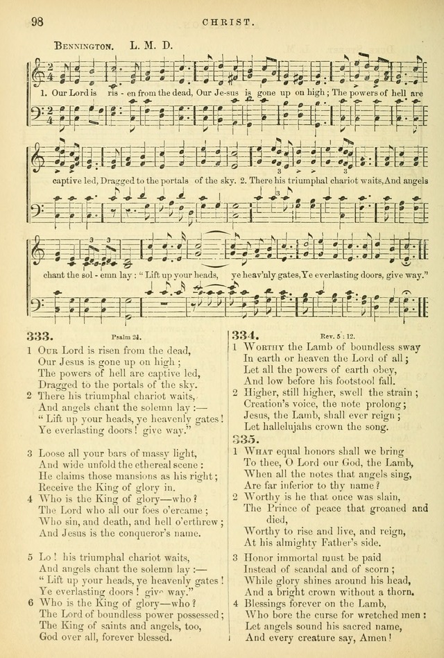 Songs for the Sanctuary, or Hymns and Tunes for Christian Worship page 98