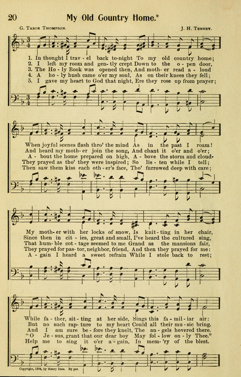 Songs for Service: in Church and Home page 20