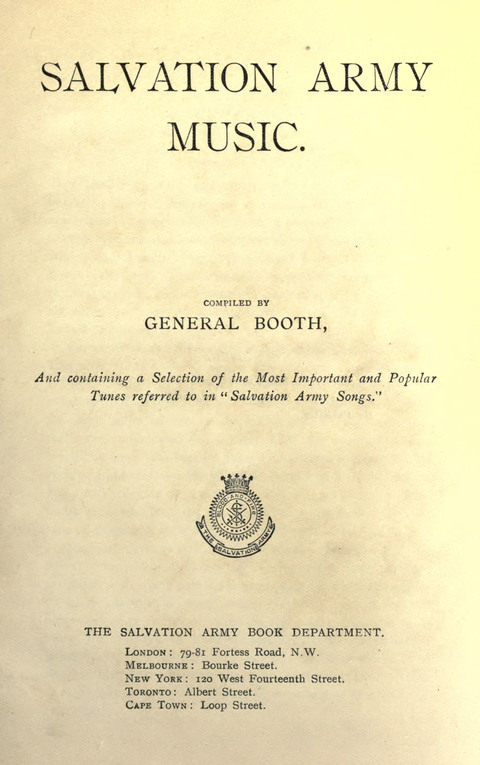 The Salvation Army Music page vi