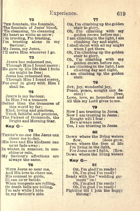 Salvation Army Songs page 619