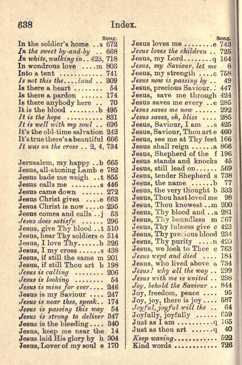 Salvation Army Songs page 638
