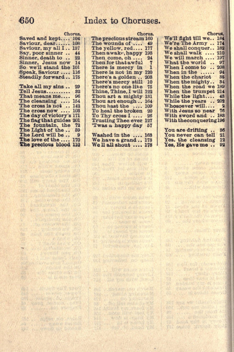 Salvation Army Songs page 650