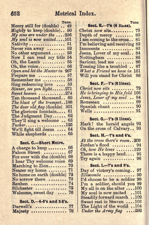 Salvation Army Songs page 652