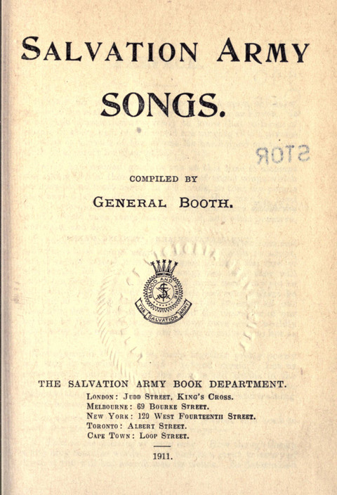 Salvation Army Songs page iv
