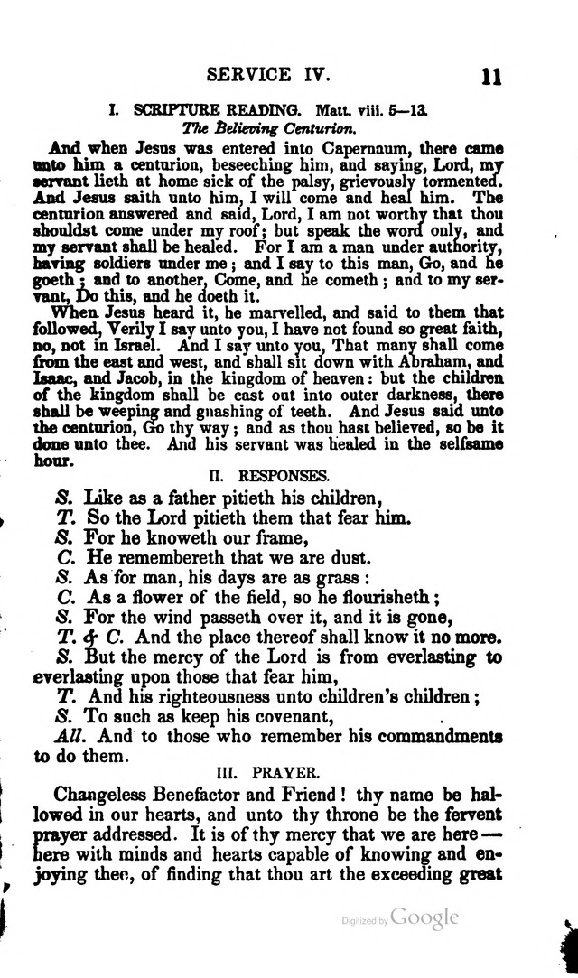 A Service Book: with a selection of tunes and hymns for Sabbath schools (6th ed.) page 11