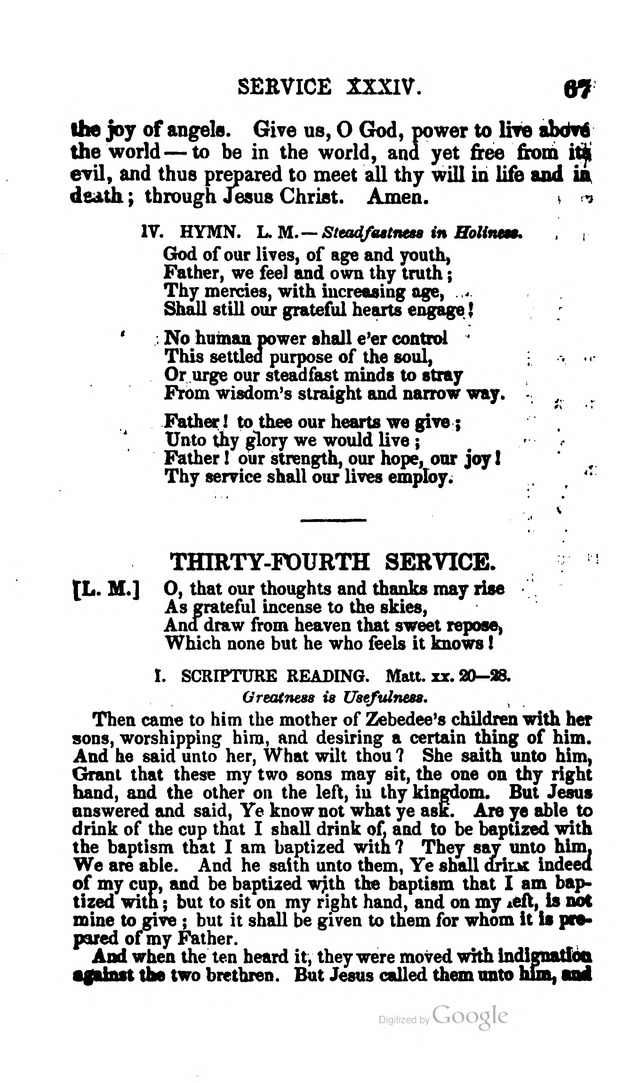 A Service Book: with a selection of tunes and hymns for Sabbath schools (6th ed.) page 67