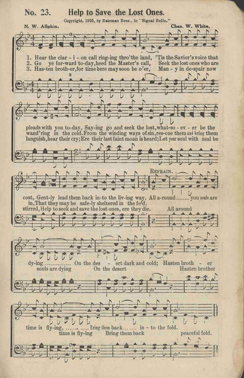 Signal Bells: for the song service page 23