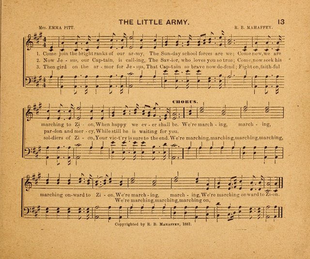 Sabbath Carols: a compilation of original, new, and beautiful music specially adapted for the Sabbath School (also an excellent book for Praise Meetings, Social Gatherings, and the Home Circle) page 13