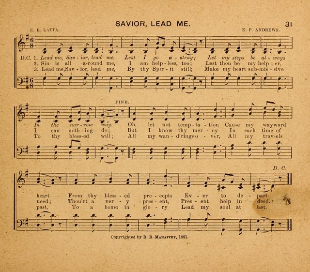 Sabbath Carols: a compilation of original, new, and beautiful music specially adapted for the Sabbath School (also an excellent book for Praise Meetings, Social Gatherings, and the Home Circle) page 31