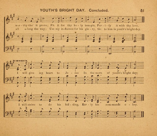Sabbath Carols: a compilation of original, new, and beautiful music specially adapted for the Sabbath School (also an excellent book for Praise Meetings, Social Gatherings, and the Home Circle) page 51