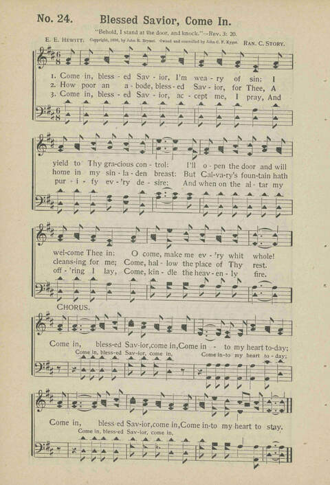 Sacred Chimes: a book of new and old hymns and tunes. For use in church services, revival meetings, Sunday schools, young peoples societies, singing schools and conventions page 22
