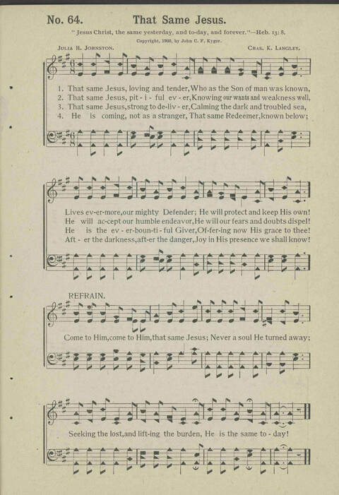 Sacred Chimes: a book of new and old hymns and tunes. For use in church services, revival meetings, Sunday schools, young peoples societies, singing schools and conventions page 57