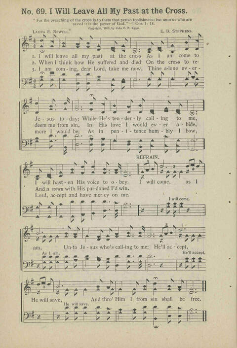 Sacred Chimes: a book of new and old hymns and tunes. For use in church services, revival meetings, Sunday schools, young peoples societies, singing schools and conventions page 62
