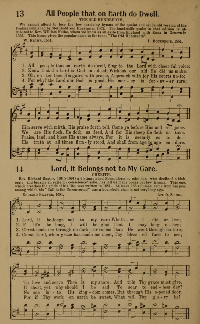 Songs of the Christian Centuries: the book of a hundred immortal hymns, with brief biographical and descriptive notes. page 13
