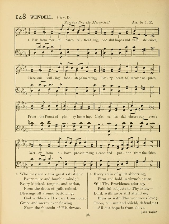 School and College Hymnal: a collection of hymns and of selections for responsive readings page 100
