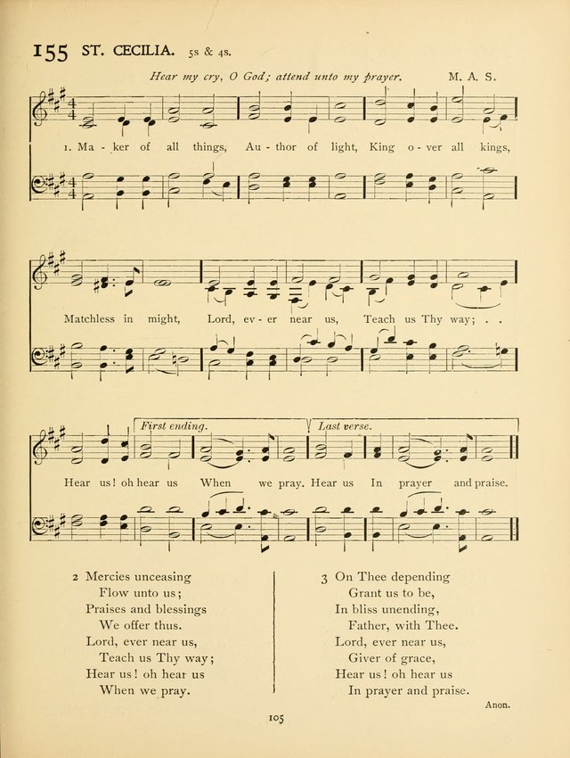 School and College Hymnal: a collection of hymns and of selections for responsive readings page 107