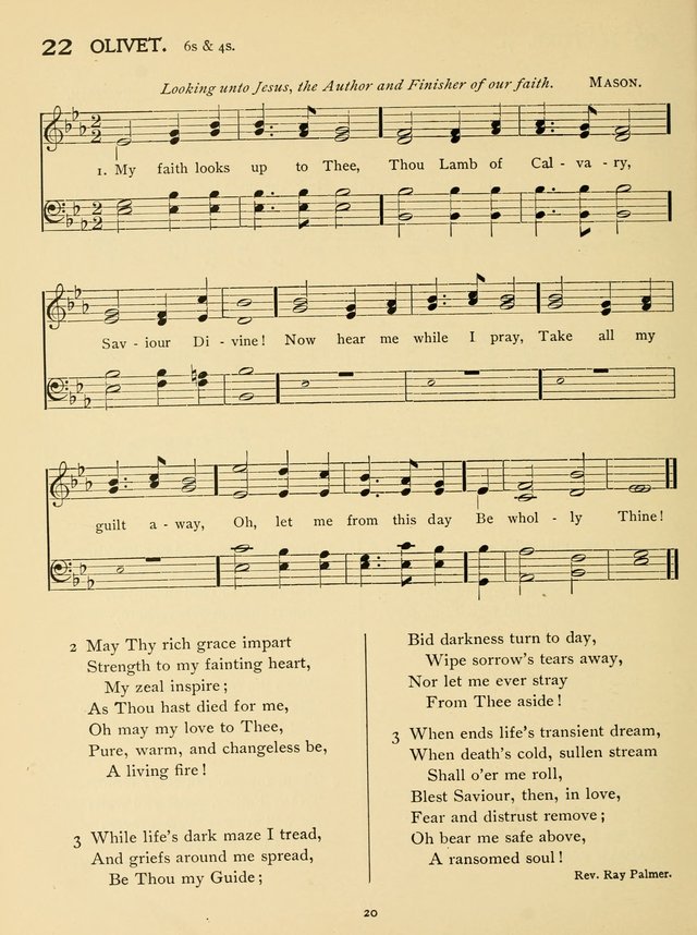 School and College Hymnal: a collection of hymns and of selections for responsive readings page 20