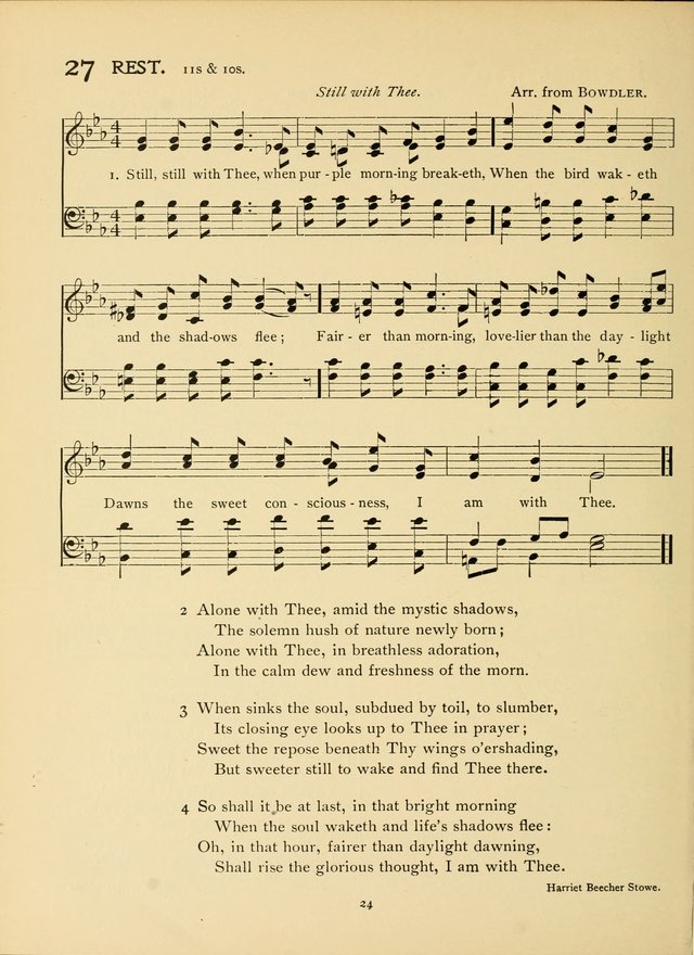School and College Hymnal: a collection of hymns and of selections for responsive readings page 24