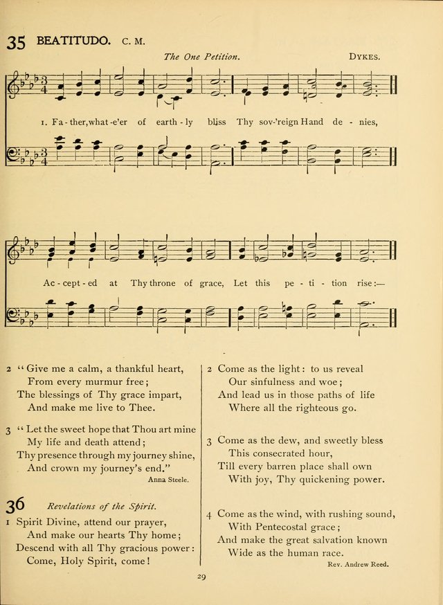School and College Hymnal: a collection of hymns and of selections for responsive readings page 29