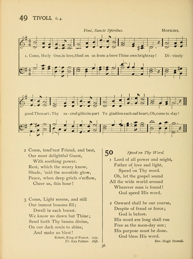 School and College Hymnal: a collection of hymns and of selections for responsive readings page 36