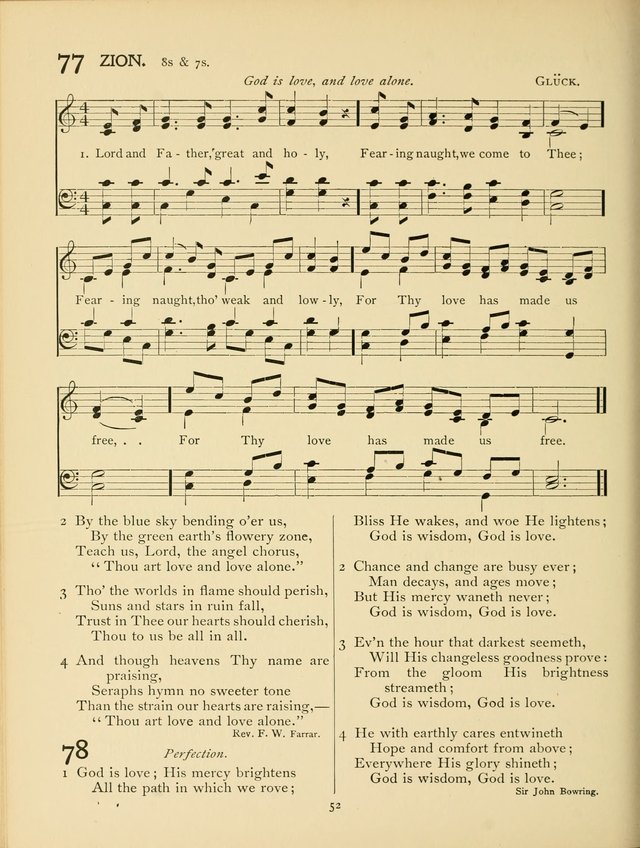 School and College Hymnal: a collection of hymns and of selections for responsive readings page 54