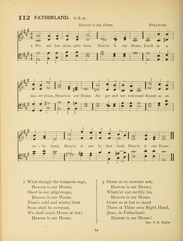 School and College Hymnal: a collection of hymns and of selections for responsive readings page 76