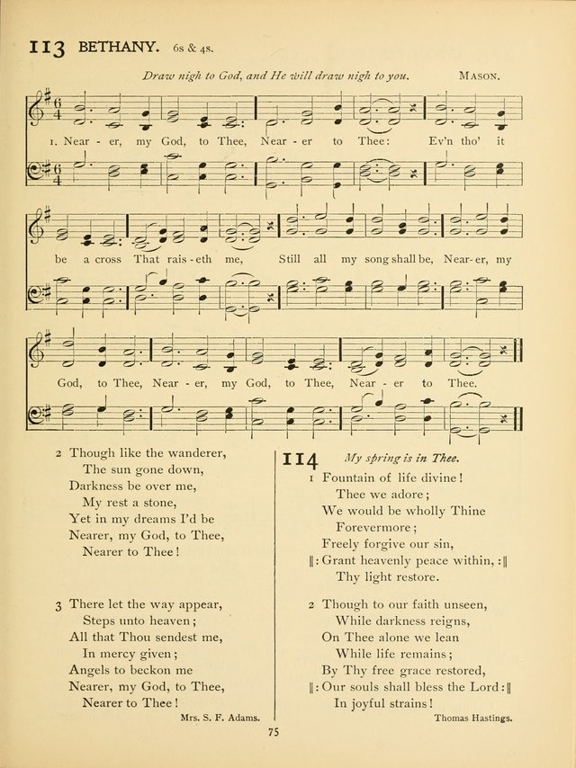 School and College Hymnal: a collection of hymns and of selections for responsive readings page 77
