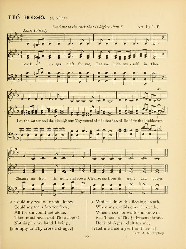 School and College Hymnal: a collection of hymns and of selections for responsive readings page 79