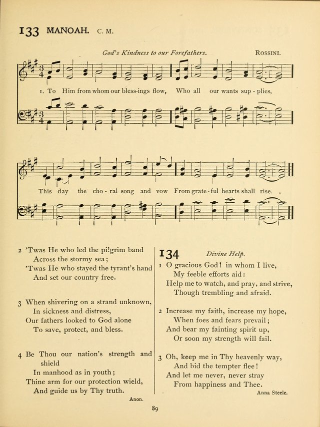 School and College Hymnal: a collection of hymns and of selections for responsive readings page 91