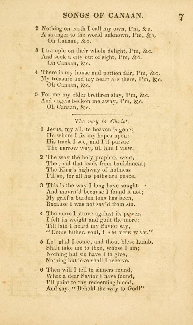 Songs of Canaan, or the Millennial Harmonist: a collection of hymns and tunes designed for social devotion page 12