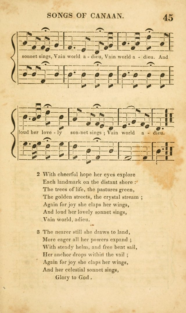 Songs of Canaan, or the Millennial Harmonist: a collection of hymns and tunes designed for social devotion page 50