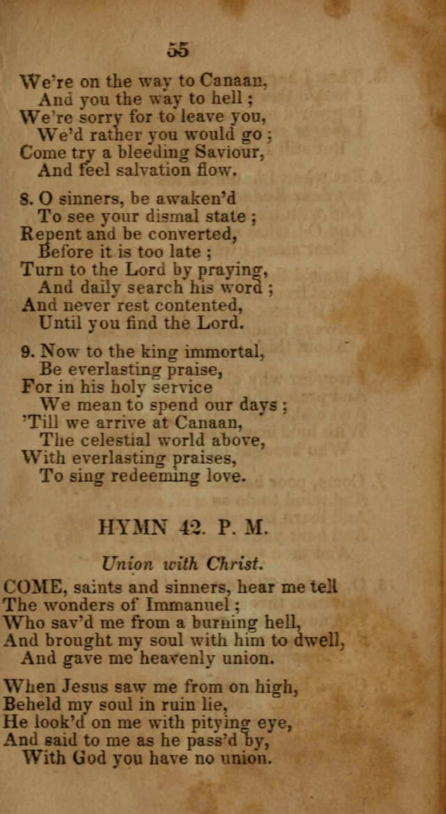 Social and Camp-meeting Songs, for the Pious (9th ed. enl.) page 55