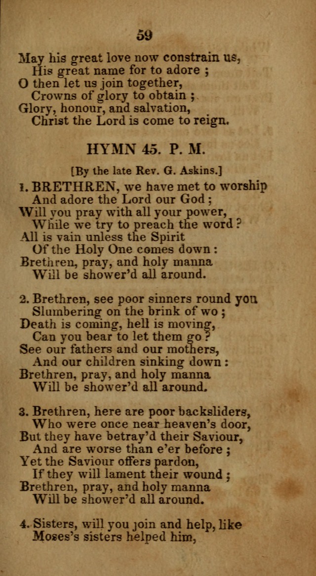 Social and Camp-meeting Songs, for the Pious (9th ed. enl.) page 59