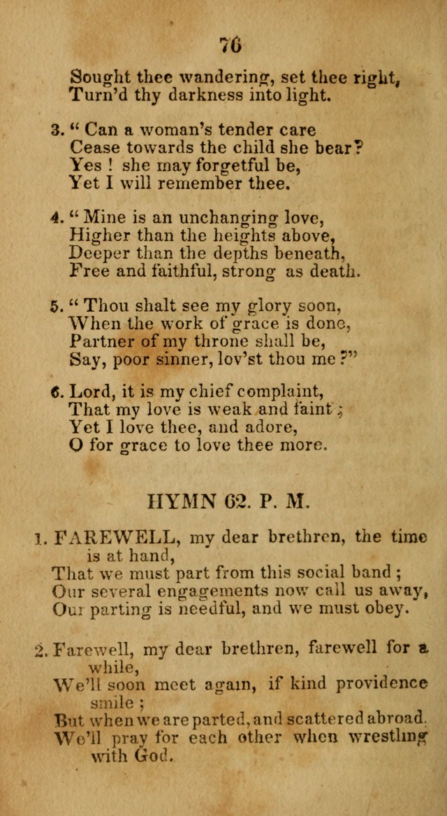 Social and Camp-meeting Songs, for the Pious (9th ed. enl.) page 76