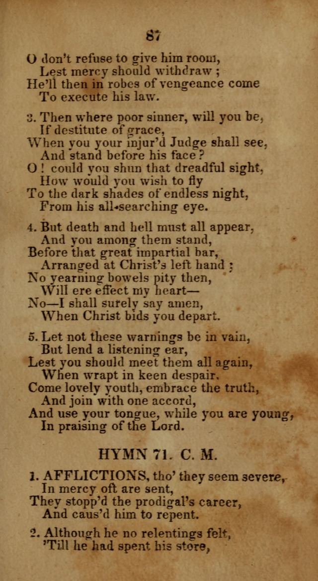 Social and Camp-meeting Songs, for the Pious (9th ed. enl.) page 87