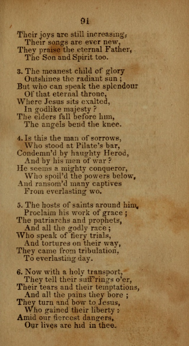 Social and Camp-meeting Songs, for the Pious (9th ed. enl.) page 91